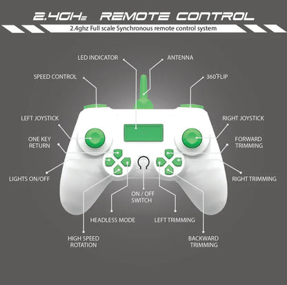 VEER 360 | Green | Altitude Holding Drone | Double Battery-Double Fun