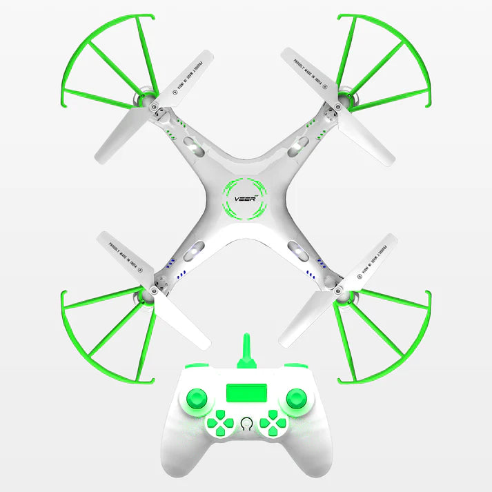 VEER 360 | Green | Altitude Holding Drone | Double Battery-Double Fun