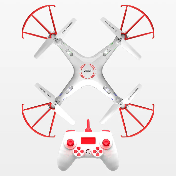 VEER 360 | RED | Altitude Holding Drone | Double Battery-Double Fun