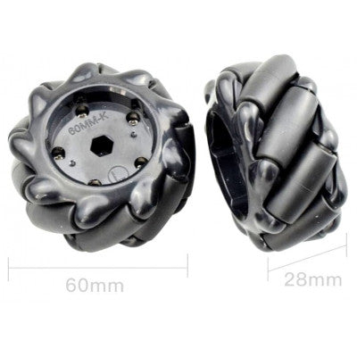 60MM-K Mecanum Wheel Compatible with 6.7mm Coupling