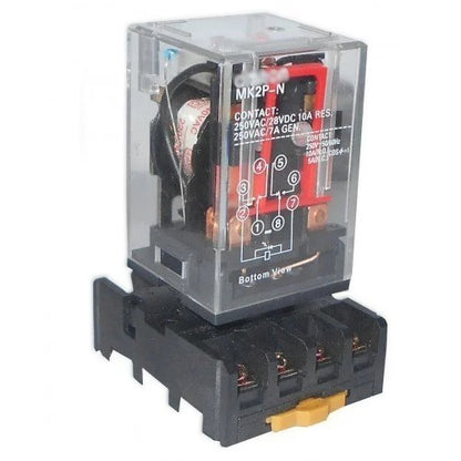 Electronic|Electronic component|MK2P-N Relay|MK2P-N 8 Pin 250VAC/28VDC 10A Contact|8 Pin|250VAC/28VDC 10A Relay|MK2PN  Relay 8 Pin with base|MK2PN  Relay 8 Pin|MK2PN  Relay|Arrow|Arrowtech |Arrowtechcart |Arrowtechcart.com