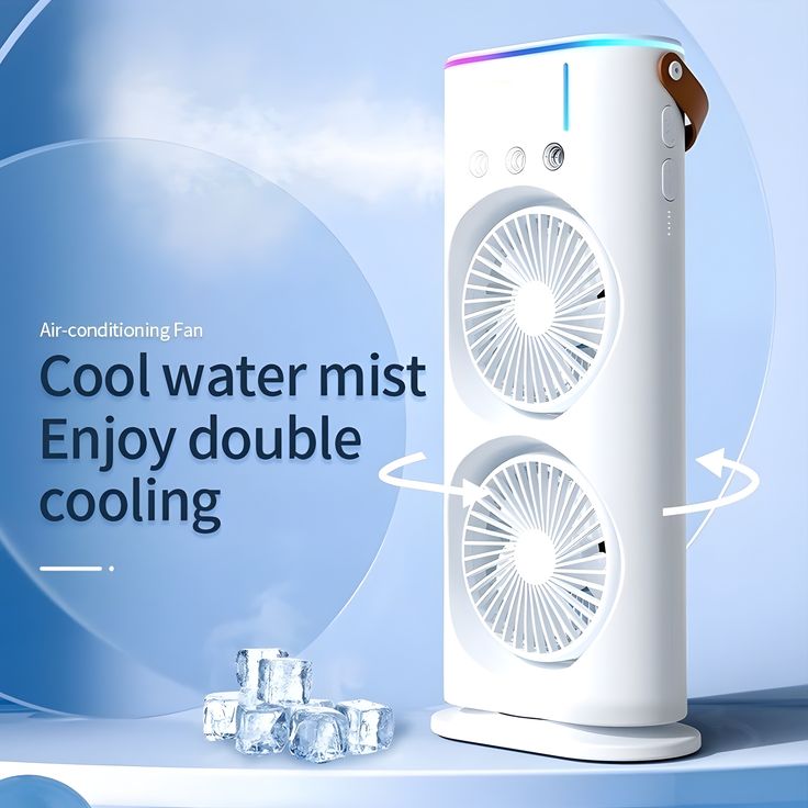 Buy Portable Fan Double Ended Spray Fan Desk Fan with Cooler USB From ...