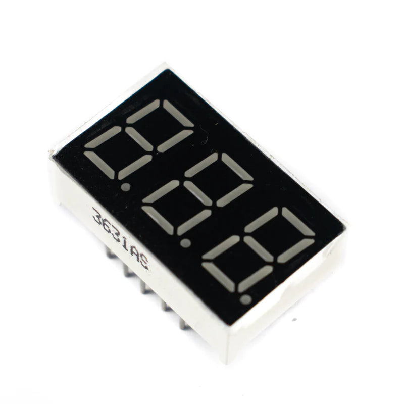 0.36 inch 3 Digit Seven Segment Display-Red (Common Anode)