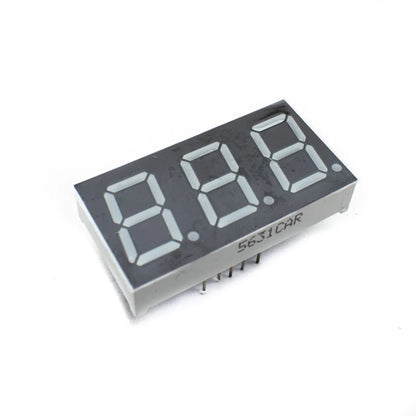 0.56 inch 3 Digit Seven Segment Display - Green (Common Anode)