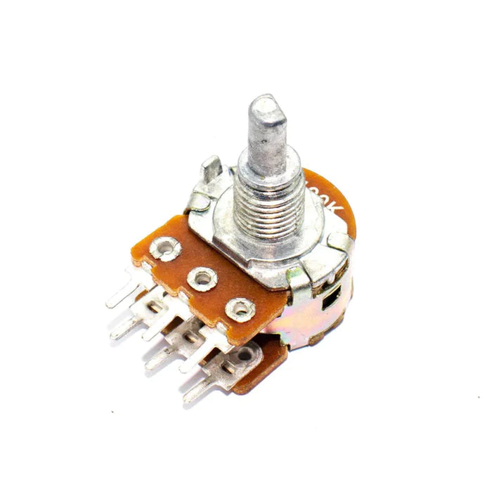 Bourns | 100k ohm | Dual Gang Rotary Potentiometer | rotating knob | D Type Shaft | Potentiometer | electronic component | Rotary Potentiometer | 6 Pin | ArrowTechCart.com