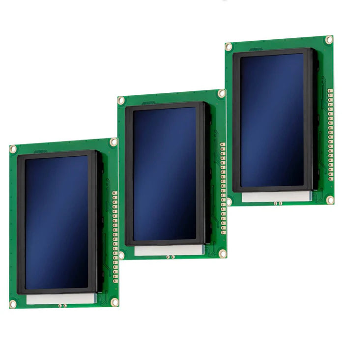 128x64 graphic LCD display with green backlight – parallel interface, compatible with Arduino and STM32