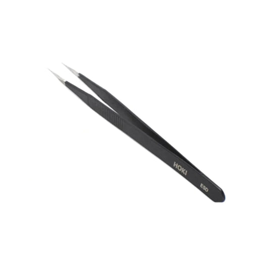 Straight Stainless Steel Tweezers (Black)