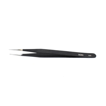 Straight Stainless Steel Tweezers (Black)