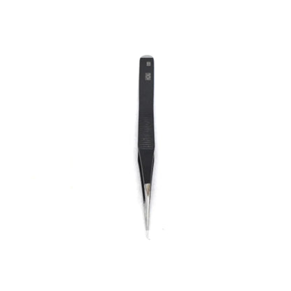 Straight Stainless Steel Tweezers (Black)