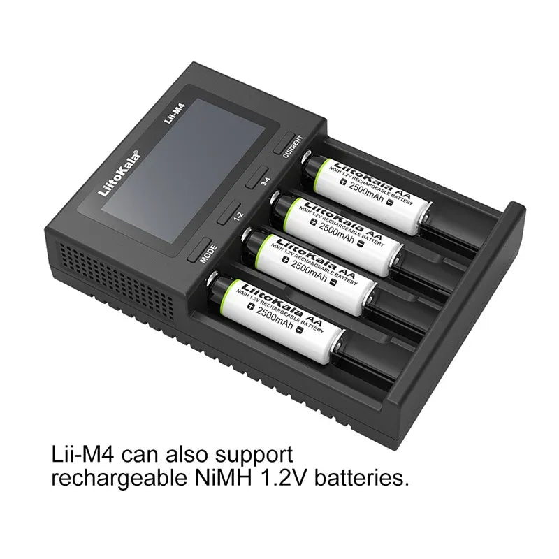 Basic components|component|electronic component|electronic|Liitokala Lii-M4|Smart Universal LCD Fast Battery Charger|Testing Meter|Battery Charger|Liitokala Lii-M4 Smart Universal LCD Fast Battery Charger with Charging|Liitokala Battery Charger|Arrow|ArrowTech|Arrowtechcart|Arrowtechcart.com