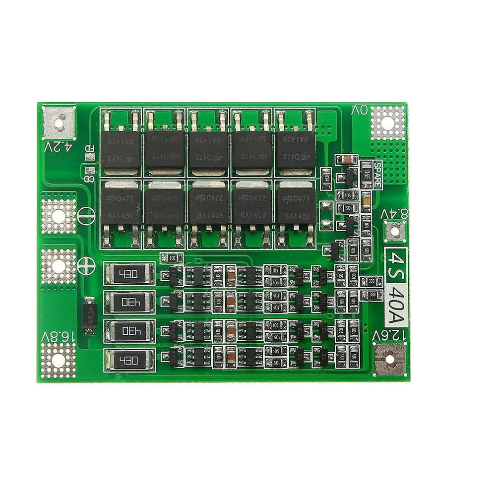 4S 40A 14.8V 16.8V 18650 Lithium Ion BMS Protection Board