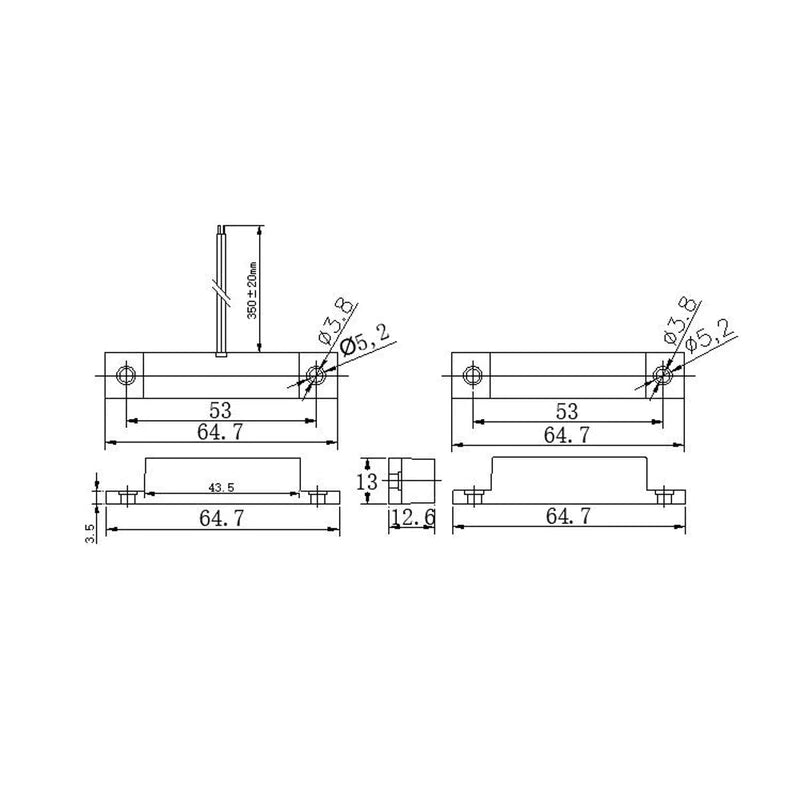 Door Lock Magnet Proximity Sensor Big (Reed Switch)