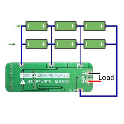 3S 20A 18650 Lithium Battery Protection Board
