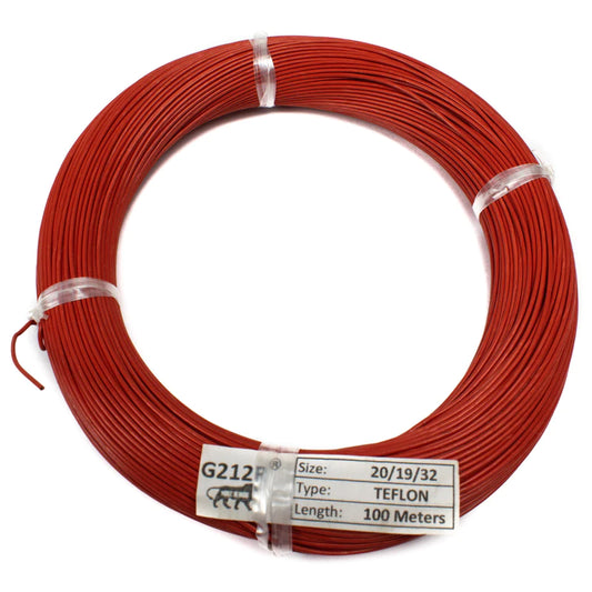 20 AWG Multi-Strand Teflon Wire 20/19/32 (Red) 5 Meter