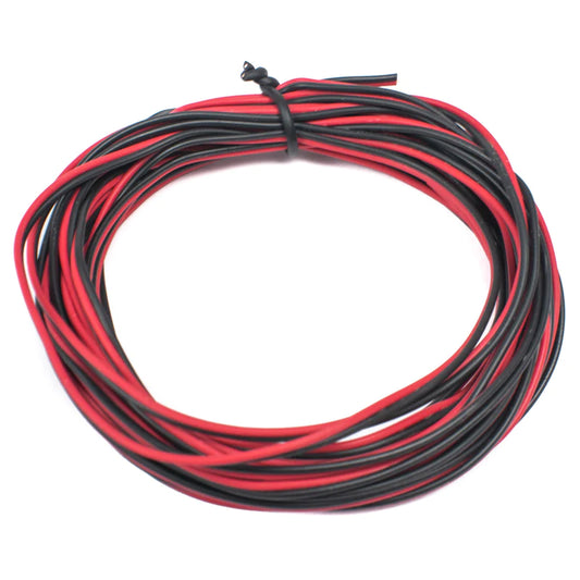 27 AWG Multi Strand 2 Wire Ribbon Cable 10 Meter (Red & Black) 7/0.122mm