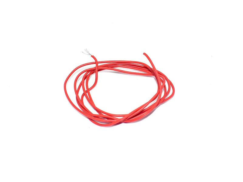 24 AWG Silicone Multi-Strand Wire 7/24 AWG Red - 1 Meter