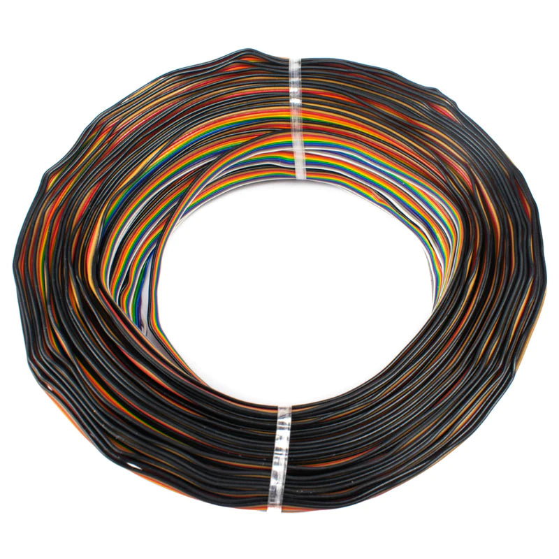 25 AWG Multi Colour Multi Strand 10-Wire Ribbon Cable 45 Meter (7/0.15 ...