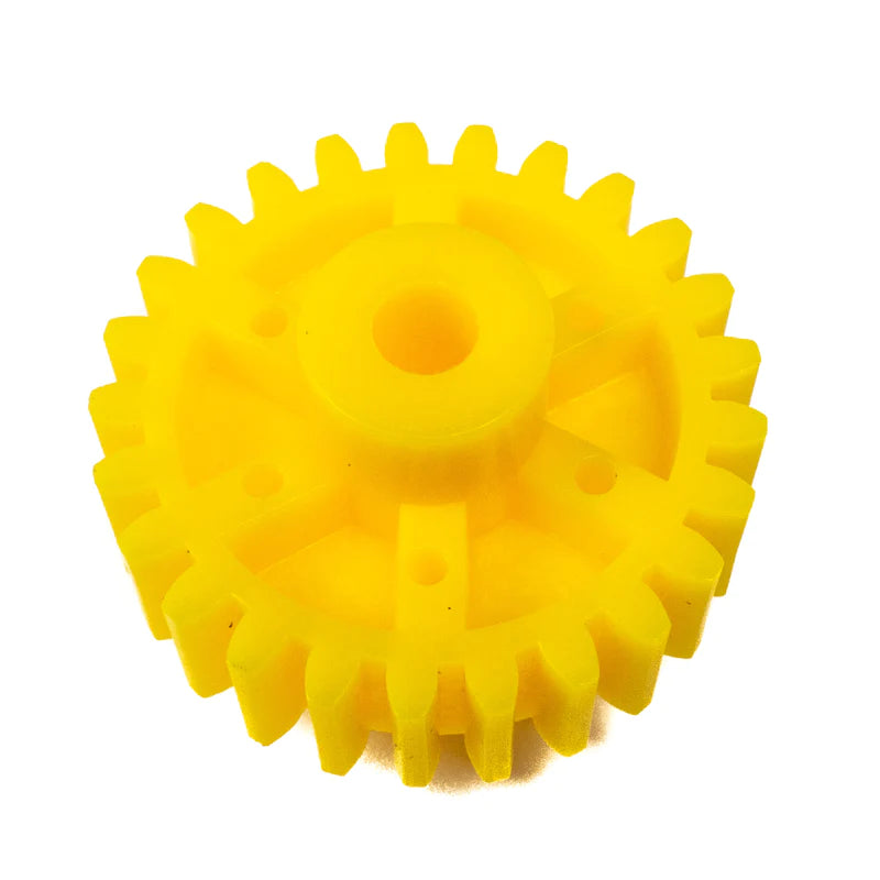 Set of Plastic Spur Gear & Worm Gear (Yellow)