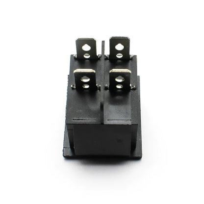 KCD4 16A 250V DPST ON-OFF Rocker Switch with Blue Light (Pack of 20)