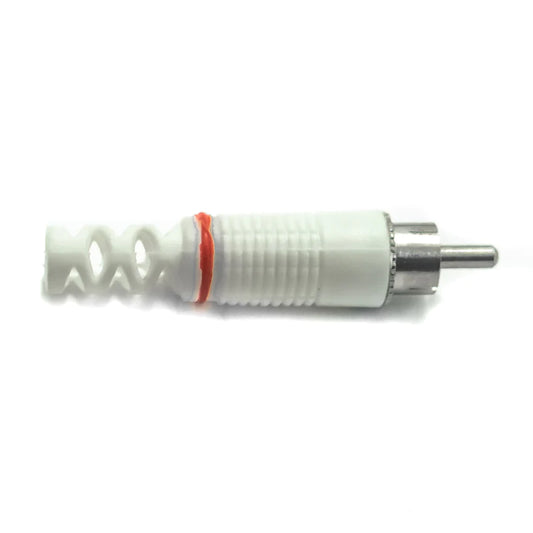 RCA Plug Solder Connector Male (White)