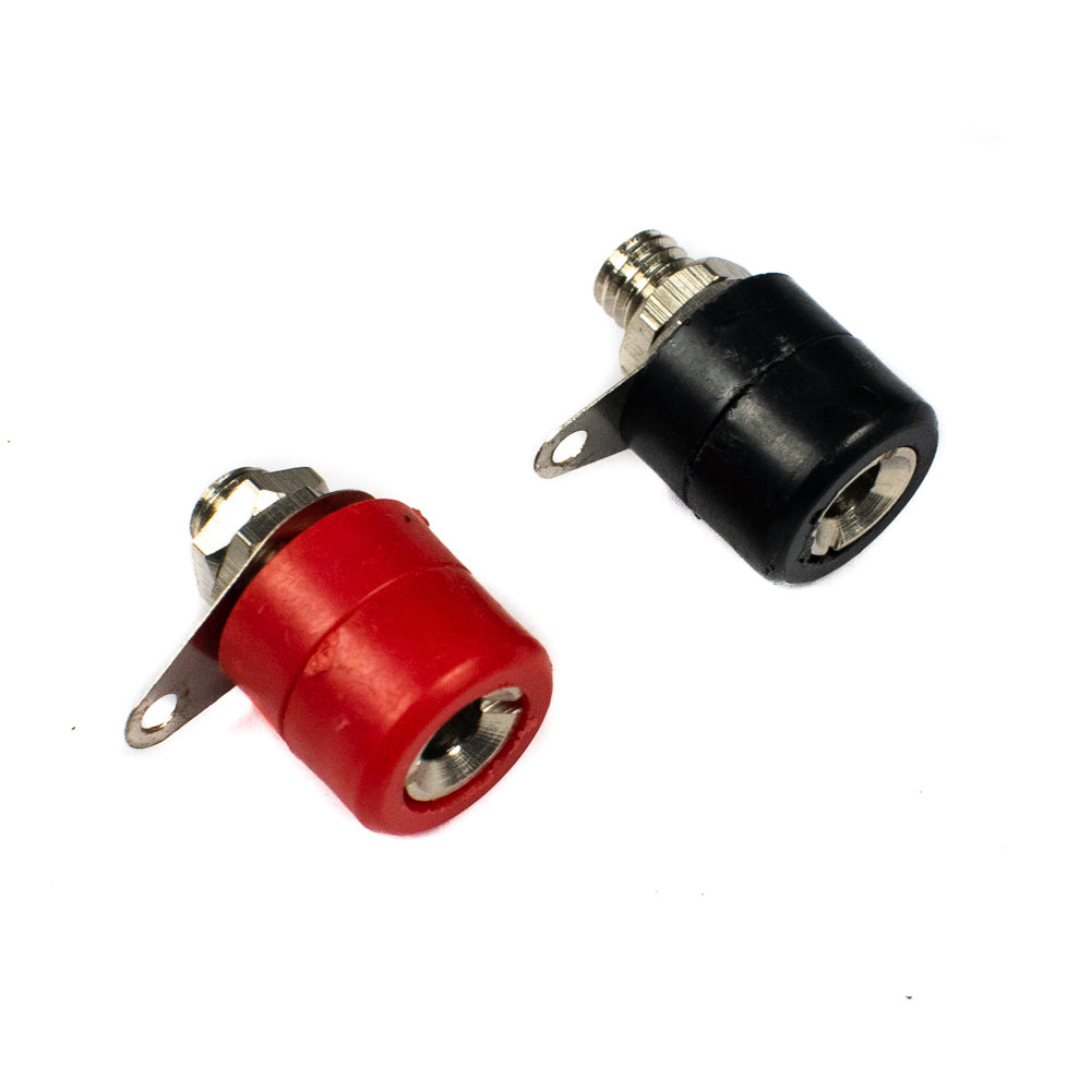 Banana Socket Connector Pair (RED + BLACK) 3mm (Pack of 5)