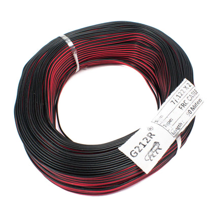 27 AWG Multi Strand 2 Wire Ribbon Cable 90 Meter (Red & Black) 7/0.122mm