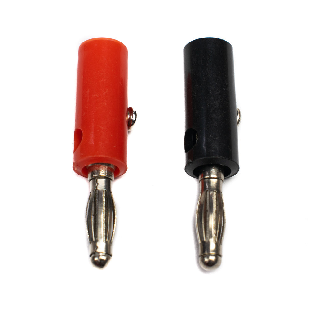 Banana Plug Connector Pair (RED + BLACK) 4mm