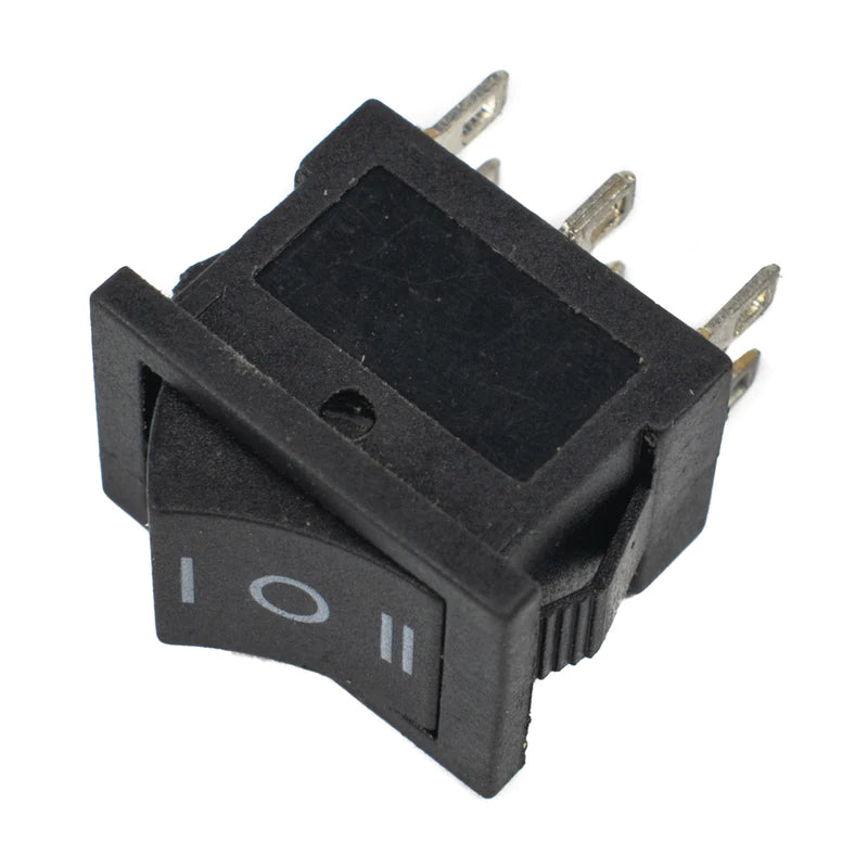 6A 250V DPDT Rocker Switch (Lock Action) (Pack of 20)