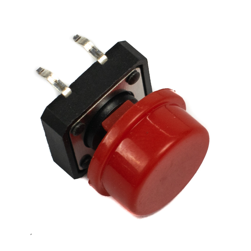 12mm Tactile Push Button 40xx with Red Cap (Pack of 20)