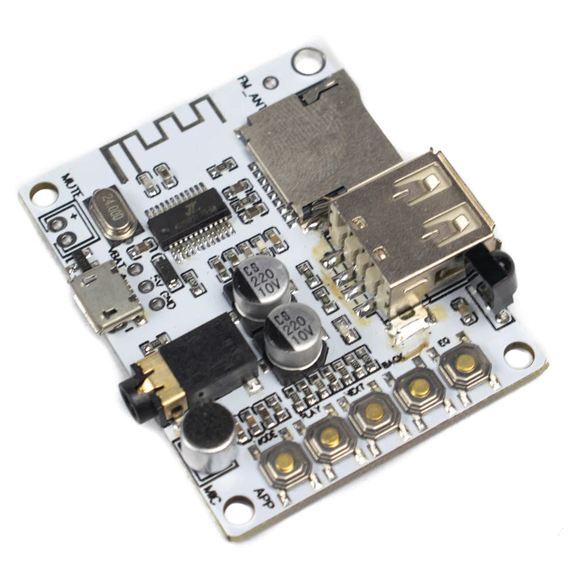 Usb Decoder Board Bluetooth Audio Receiver Decoder Board with USB TF Card Slot & Microph ...