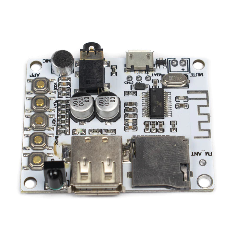 Bluetooth Audio Receiver Decoder Board with USB TF Card Slot & Microphone Input