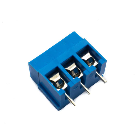 3 Pin Screw Type PCB Terminal Block - 5mm Pitch Blue