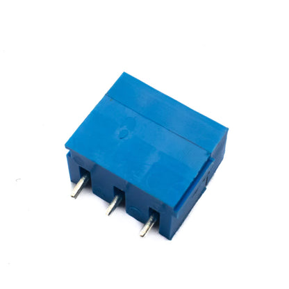 3 Pin Screw Type PCB Terminal Block - 5mm Pitch Blue