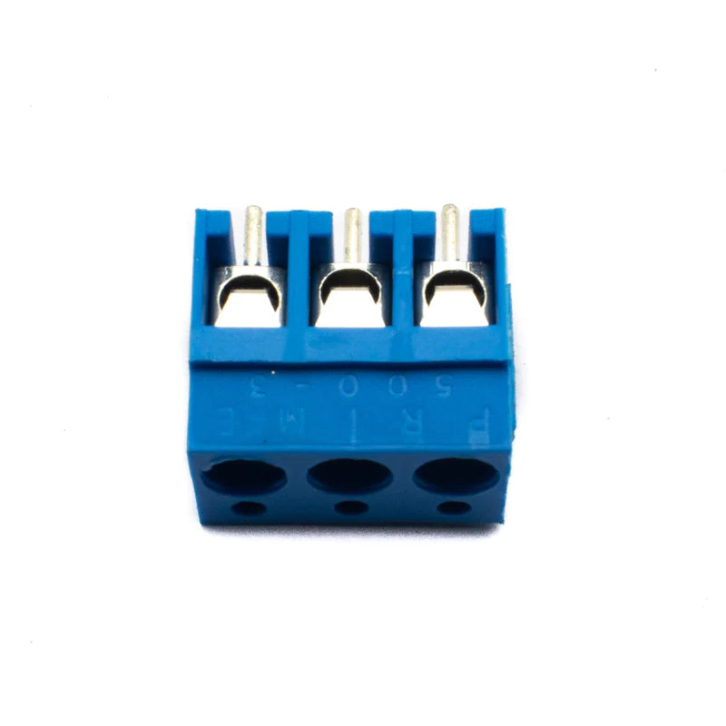 3 Pin Screw Type PCB Terminal Block - 5mm Pitch Blue