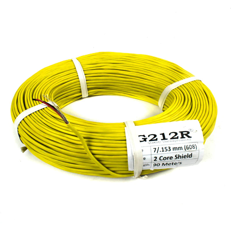 25 AWG Multi Strand 2 Core Round PVC Shielded Cable 7/0.153mm (90 Meter)