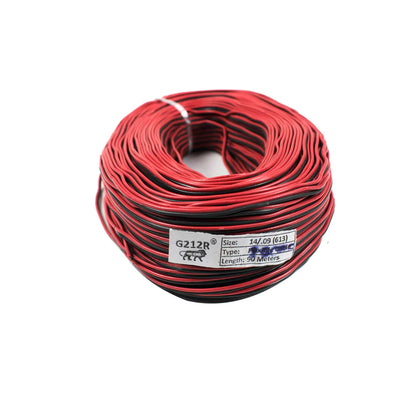 28 AWG Multi Strand 2 Wire Ribbon Cable 90 Meter (Red & Black) 14/0.09mm