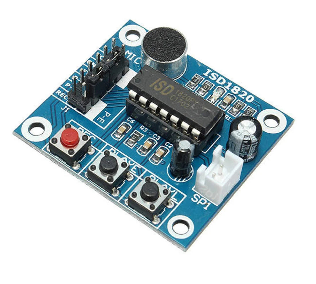 Microphone Module For Recoding ISD1820 Voice Recording Module With On Board Mic and Speaker ...