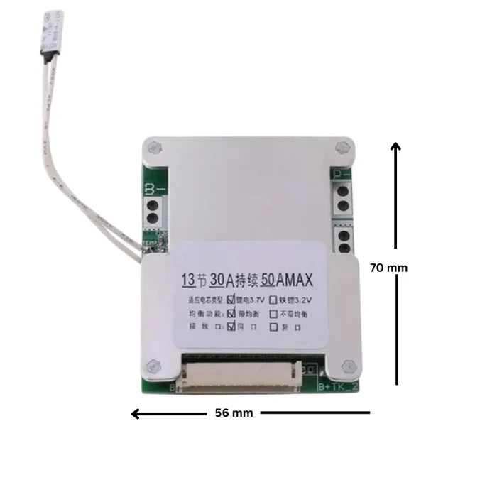 13S 48V 30A Li-ion Battery Protection Board with NTC