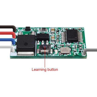 QIACHIP Wireless 433Mhz RF Module Receiver Remote Control Built-in Learning Code 1527 Decoding 1 channel output with MOSFET Current Driver