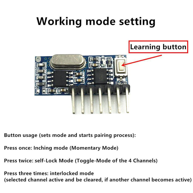 Electronic|Electronic component|QIACHIP Wireless 433Mhz RF Module Receiver Remote Control|RF Module Receiver|QIACHIP|433Mhz RF Module Receiver|Remote Receiver|433Mhz|RF 433MHz|RF transmission|RF transmitter and receiver modules|modules|Arrow|Arrowtech|Arrowtechcart|Arrowtechcart.com