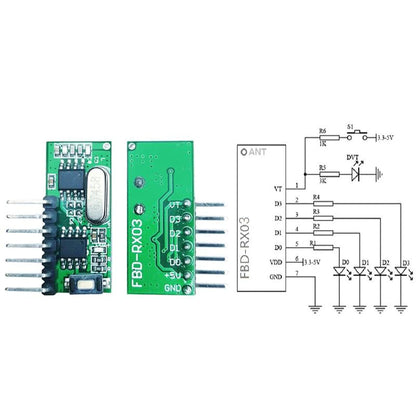 433mhz rf transmitter and receiver module Rf remote control module kit Rf remote control module