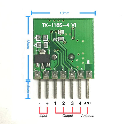 QIACHIP 433 mhz Mini Wireless RF Remote Control 1527 EV1527 Learning code 433mhz Transmitter For Gate garage door Alarm Light controller