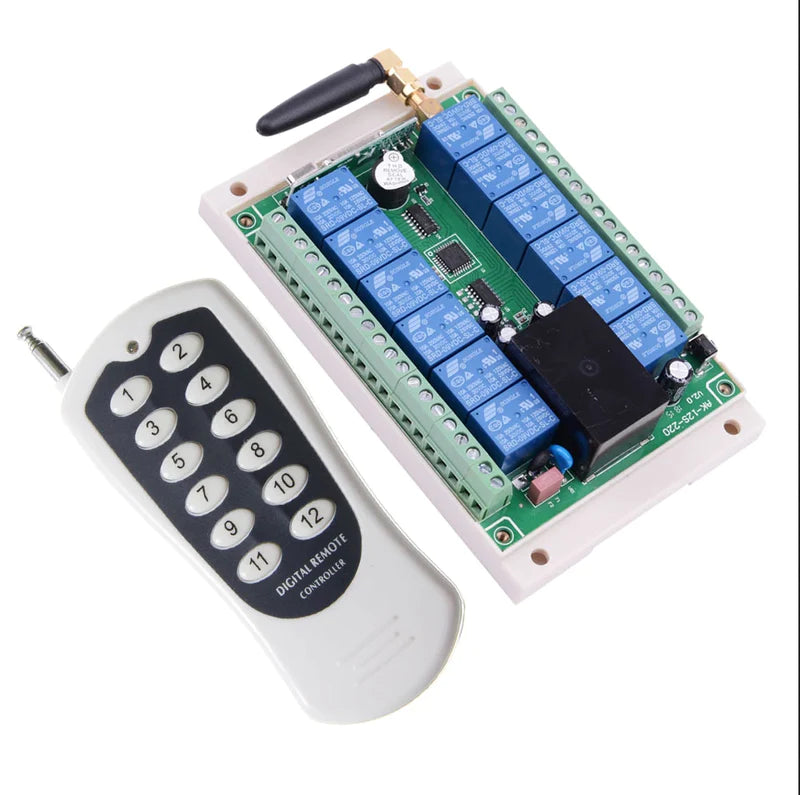 Remote Control Light Switching AC 110V 220V 250V 12 CH Remote Control Lighting Switch 12 channel 10A ...